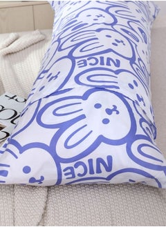 LUNA Home 1 Pieces Long Body Pillowcase Cute Bunny Design Lavender  - Image 2