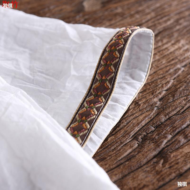 Linen T-Shirt Men'S Summer Clothes Loose Half Sleeve Thin Breathable Cotton Linen Half Sleeve Chinese Style Embroidered Top - Image 4