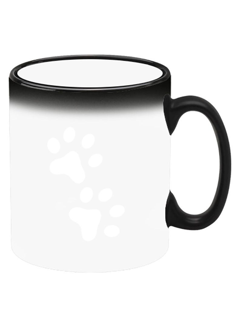 Theodor Color Changing Heat Sensitive Ceramic Mug, Image Revealed When HOT Liquid is Added! Paw - White - Image 2