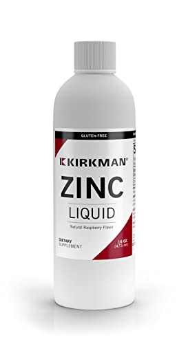 Kirkman – Zinc Liquid - New Formulation –– 16 oz –– Flavored with Natural Raspberry –– Free of Common Allergens - Image 1