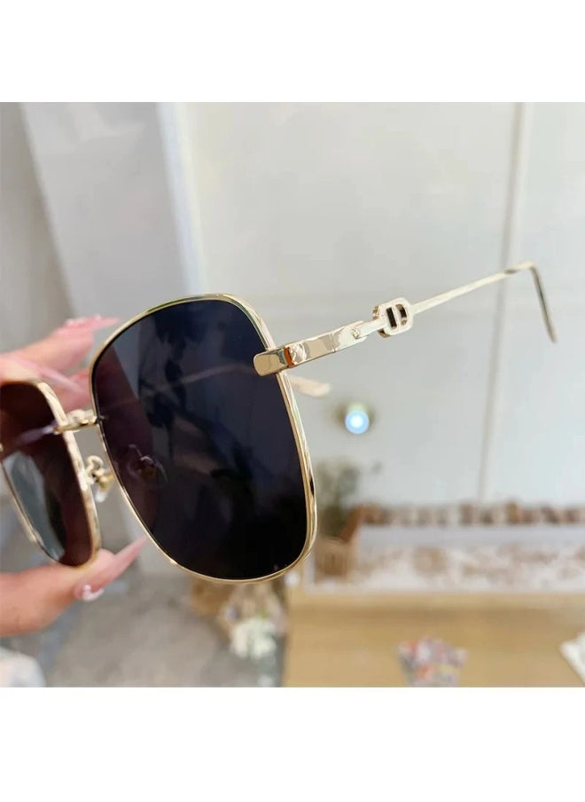 Generic - New Sunglasses Women Rimless Square Sun Glasses Luxury Ladies Fashion Personality Shades Gradient Eyewear UV400 Gafas De Sol-Lenses Color:Tea - Image 1