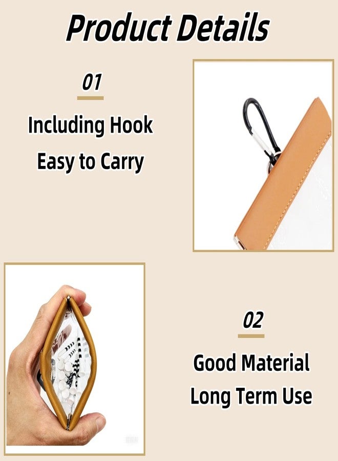 Nanchroadly 1 PCS Golf Tee Pouch Bag with Clip Transparent Golf Tees and Balls Storage for Men and Women - Image 3