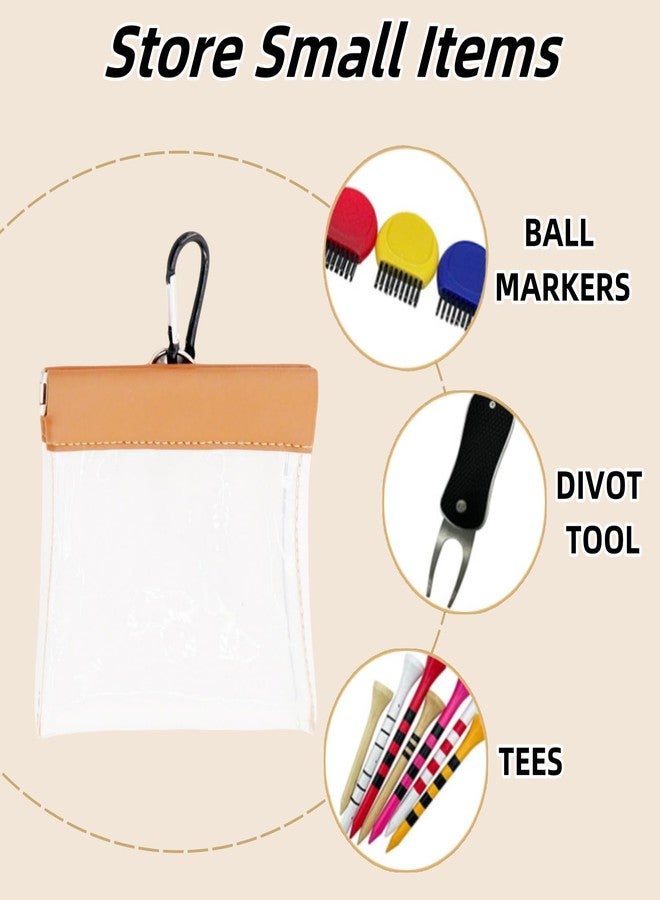 Nanchroadly 1 PCS Golf Tee Pouch Bag with Clip Transparent Golf Tees and Balls Storage for Men and Women - Image 4