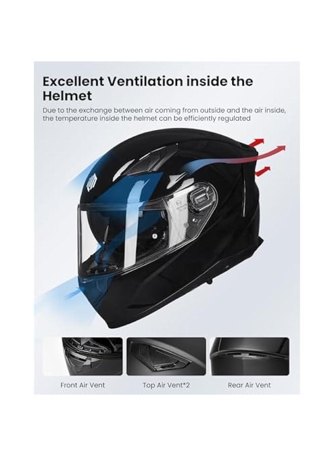 Arabest Motorcycle Helmets Full Face with Anti-Fog Pinlock for Cascos para Motos Snowmobile Mens Women Heated Shield Compatible DOT Model 129  - Image 5