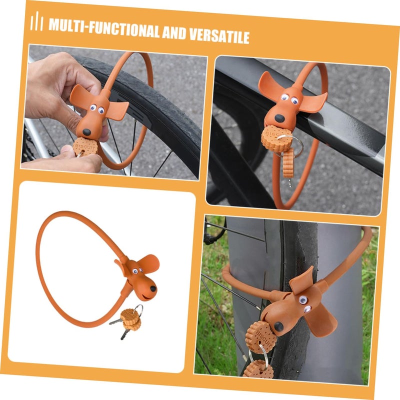 Heavy Duty 8mm Bike Cable Lock with 4 Colorful Keys for Motorcycle Mountain Bike - Image 4