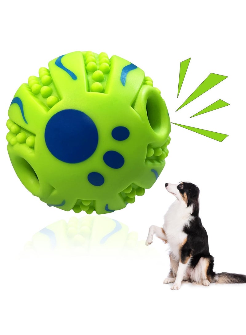 Interactive Dog Toy Ball, Giggle Ball for Dog, 3.94in Pet Chew Toy Ball, Interactive Training Ball for Medium Large Dog, Safe and Non-Toxic PVC Ball - Image 1