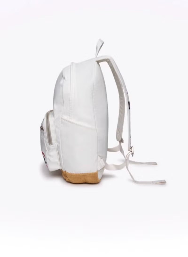 Converse White Backpack with Brown Bottom - Image 3