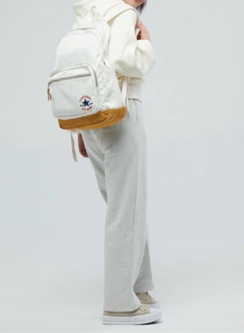 Converse White Backpack with Brown Bottom - Image 5