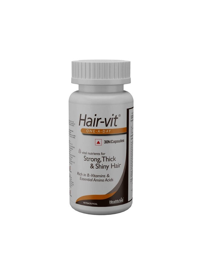 Health Aid HealthAid Hair-Vit With Biotin, Zinc, Folic Acid, Fibre & Multivitamin | Hair Vitamin Supplement for Men & Women for Stronger, Thicker & Shiny Hair - 30 Softgel Capsules - Image 3