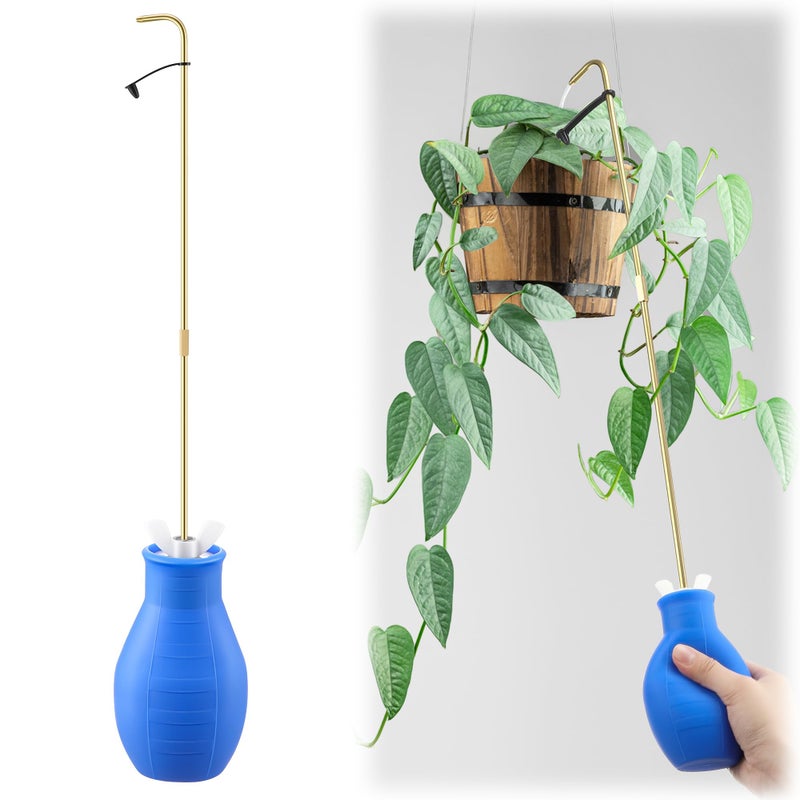 Dreyoo Squeeze Bottle for Hanging Plants 19 Long Spout Plant Watering Bottle Easy Squeeze IndoorOutdoor Watering Can Alternative Precise Sprinkling for Hanging Baskets HouseplantsBlue8 oz1 Pack - Image 2