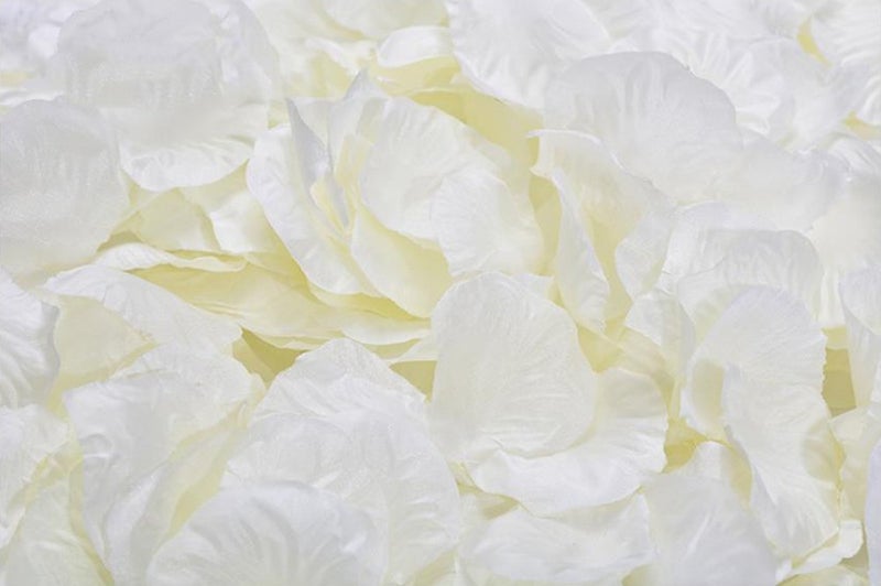 ocharzy 1000 PCS Rose Petals Fake Rose Petals for Romantic Night Wedding Flower Decoration Party Events Cream - Image 1