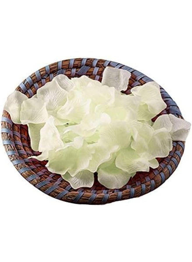ocharzy 1000 PCS Rose Petals Fake Rose Petals for Romantic Night Wedding Flower Decoration Party Events Cream - Image 3