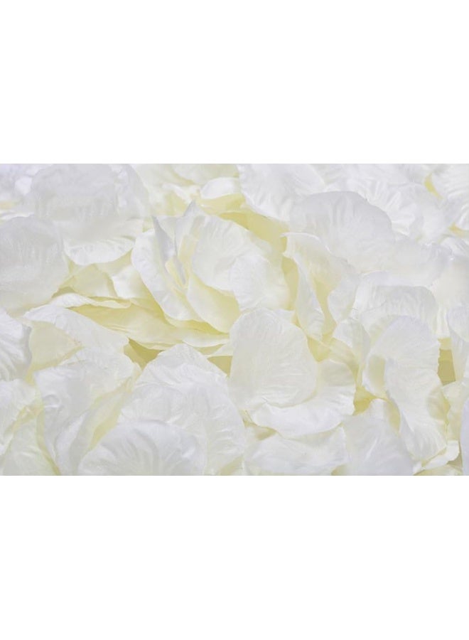 ocharzy 1000 PCS Rose Petals Fake Rose Petals for Romantic Night Wedding Flower Decoration Party Events Cream - Image 2