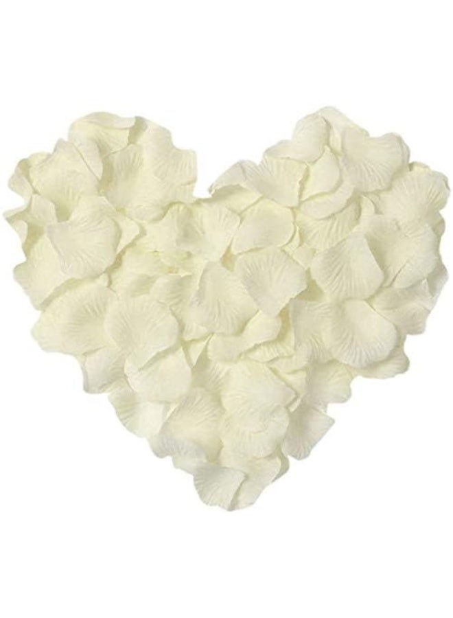 ocharzy 1000 PCS Rose Petals Fake Rose Petals for Romantic Night Wedding Flower Decoration Party Events Cream - Image 5