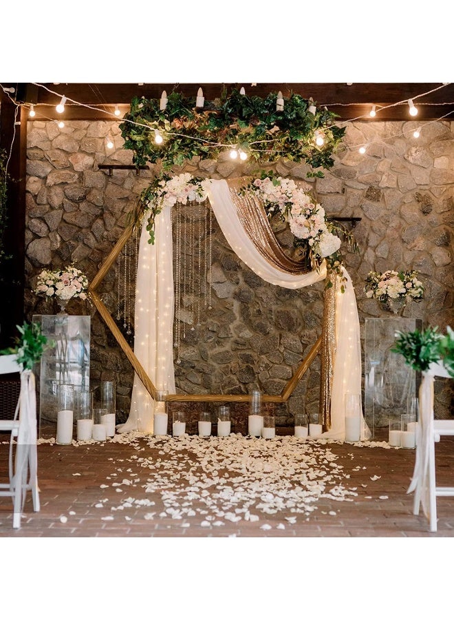 ocharzy 1000 PCS Rose Petals Fake Rose Petals for Romantic Night Wedding Flower Decoration Party Events Cream - Image 4