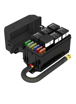 12V Fuse and Relay Box 6 Slots Universal Waterproof Relay Box with Pre Wired Automotive Universal Fuse Block ATC or ATO Blade Fuses and 40A Relay for Automotive Car Truck Marine Boat - pzsku/Z23BDA68E862FF30B8D4DZ/45/1749002593/81de8913-03f4-4ce8-b9da-003e785be17d