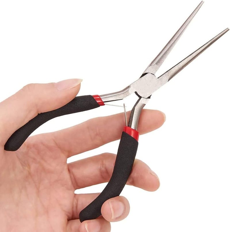 Pleenild Steel Long Nose Pliers Pliers Tool Long Needle Nose Pliers Watch Jewelry Repair for Repair Hand-Made Handicraft Tool - Image 5
