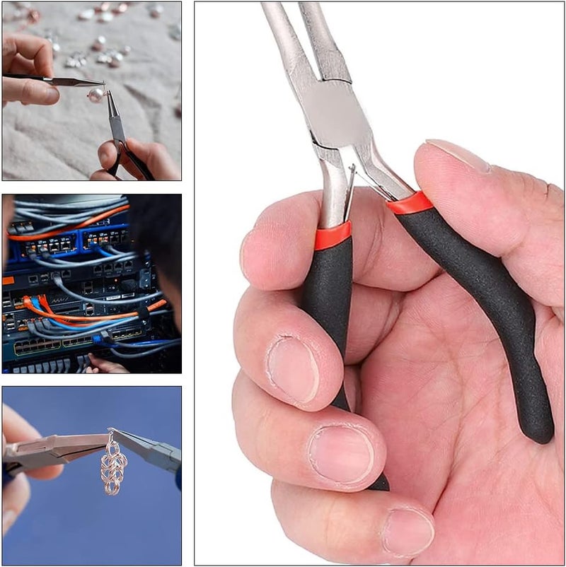 Pleenild Steel Long Nose Pliers Pliers Tool Long Needle Nose Pliers Watch Jewelry Repair for Repair Hand-Made Handicraft Tool - Image 3