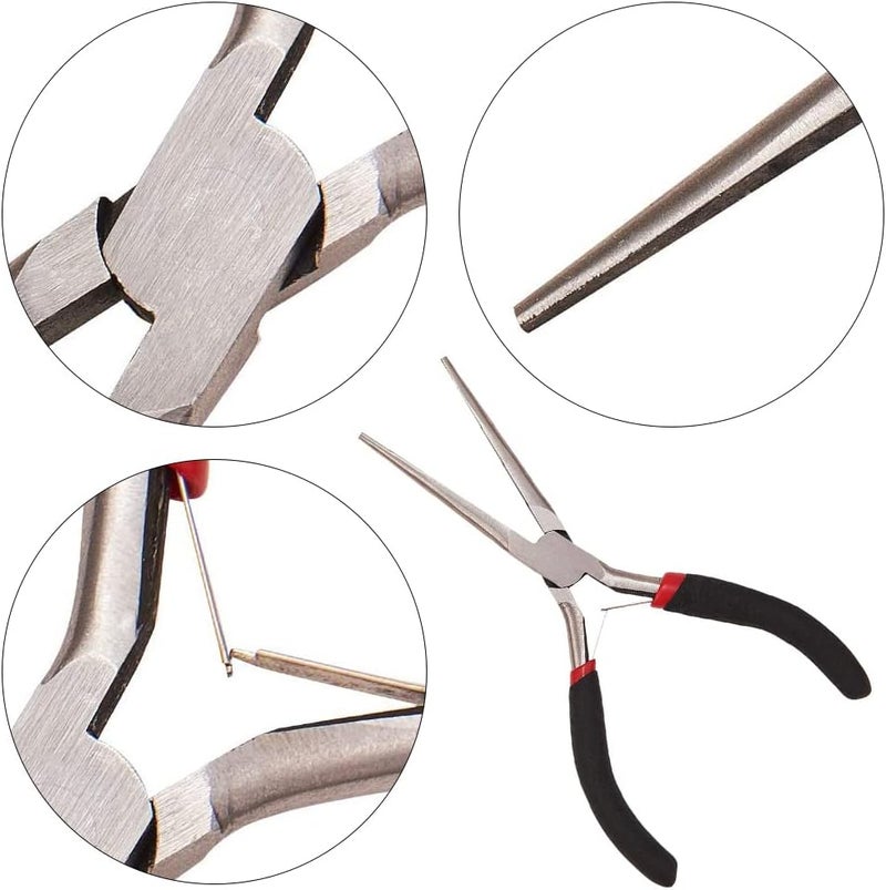 Pleenild Steel Long Nose Pliers Pliers Tool Long Needle Nose Pliers Watch Jewelry Repair for Repair Hand-Made Handicraft Tool - Image 4