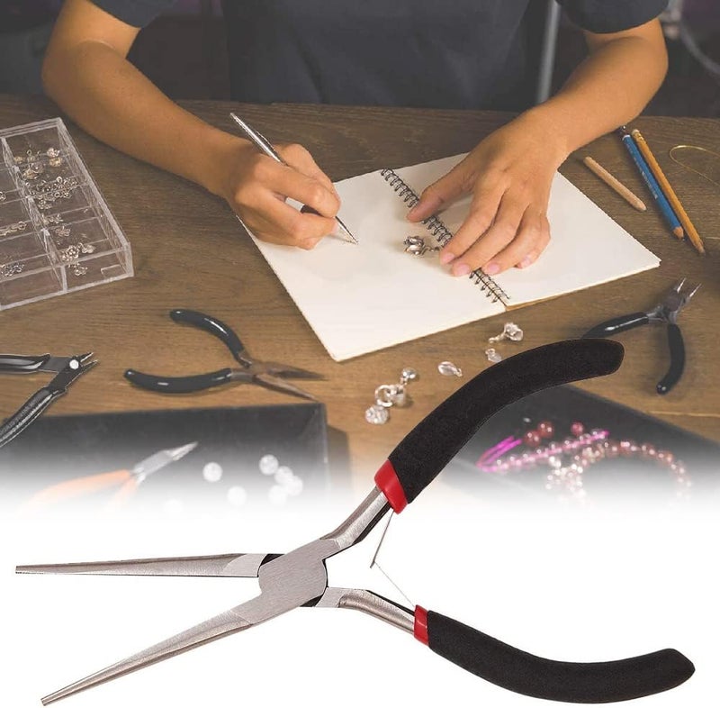 Pleenild Steel Long Nose Pliers Pliers Tool Long Needle Nose Pliers Watch Jewelry Repair for Repair Hand-Made Handicraft Tool - Image 2