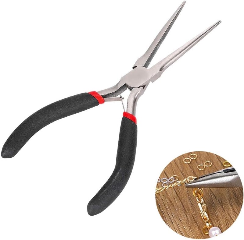 Pleenild Steel Long Nose Pliers Pliers Tool Long Needle Nose Pliers Watch Jewelry Repair for Repair Hand-Made Handicraft Tool - Image 1