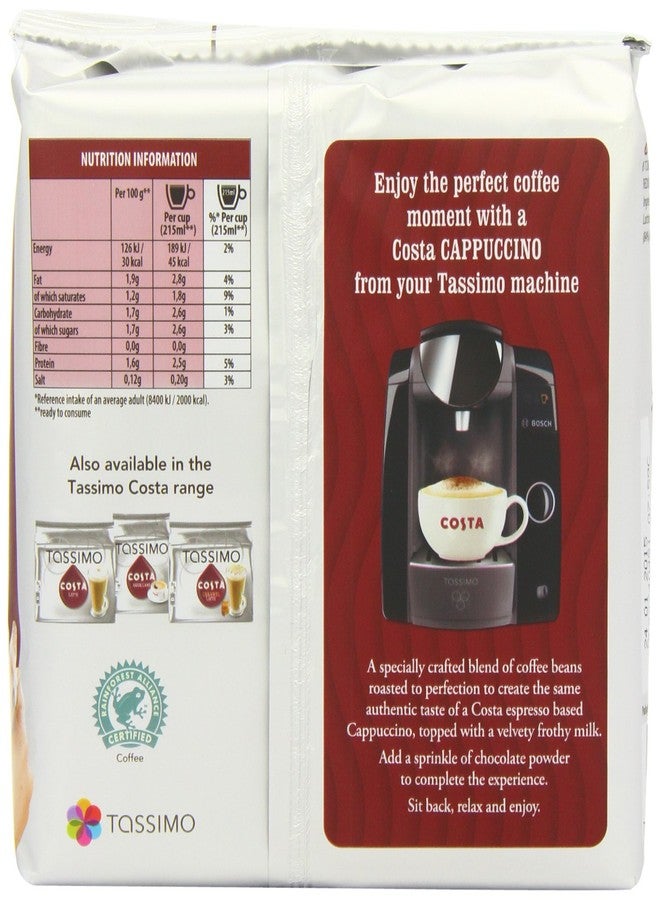 Tassimo Costa Cappuccino 16 T Discs, (Large Cup Size) 8 Servings - Image 3