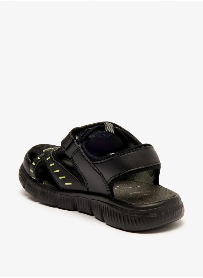 Kappa Boys' Strappy Sandals with Hook and Loop Closure