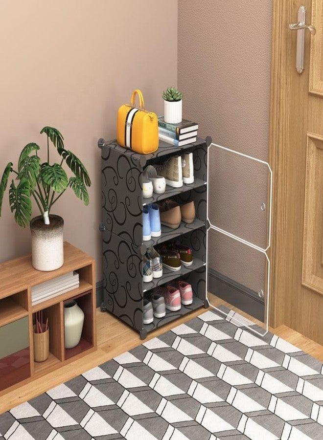 KRISHYAM® Modular Plastic Shoe Storage Cabinet with Transparent Door, Stackable Multi-Tier Shoe Organizer for Home, Bedroom, Closet & Entryway, Durable Dust-Proof Footwear Storage Rack - Image 2