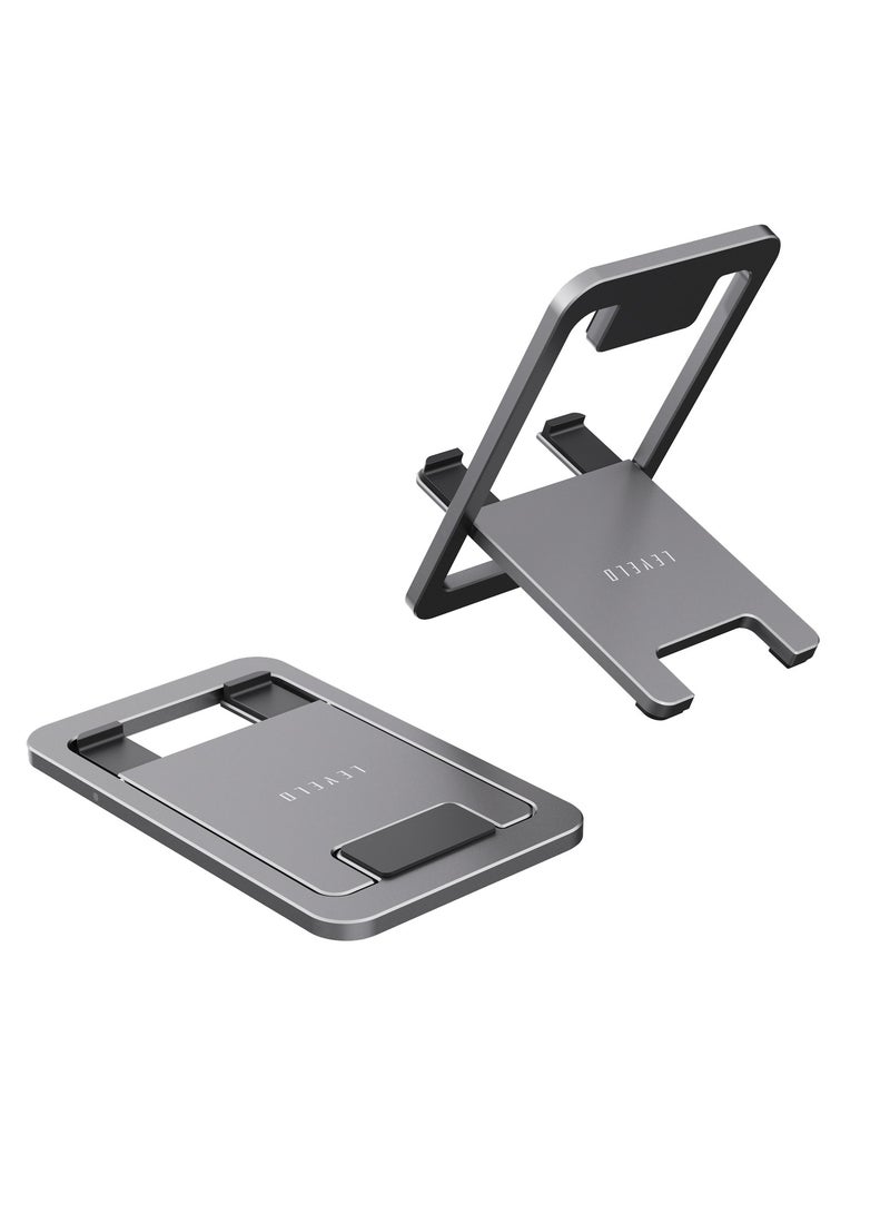 Airlift Aluminum Foldable Phone Stand / Durable & Secure / Lightweight and Portable Phone Holder - Grey