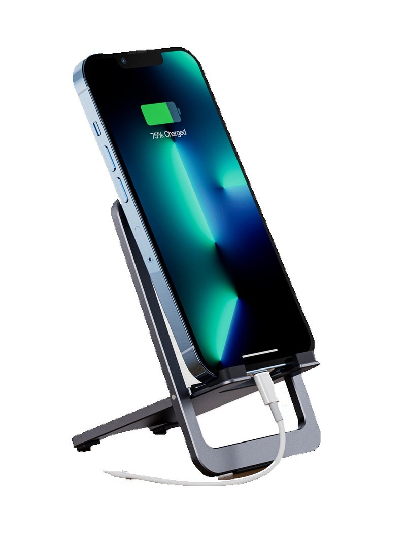 Airlift Aluminum Foldable Phone Stand / Durable & Secure / Lightweight and Portable Phone Holder - Grey