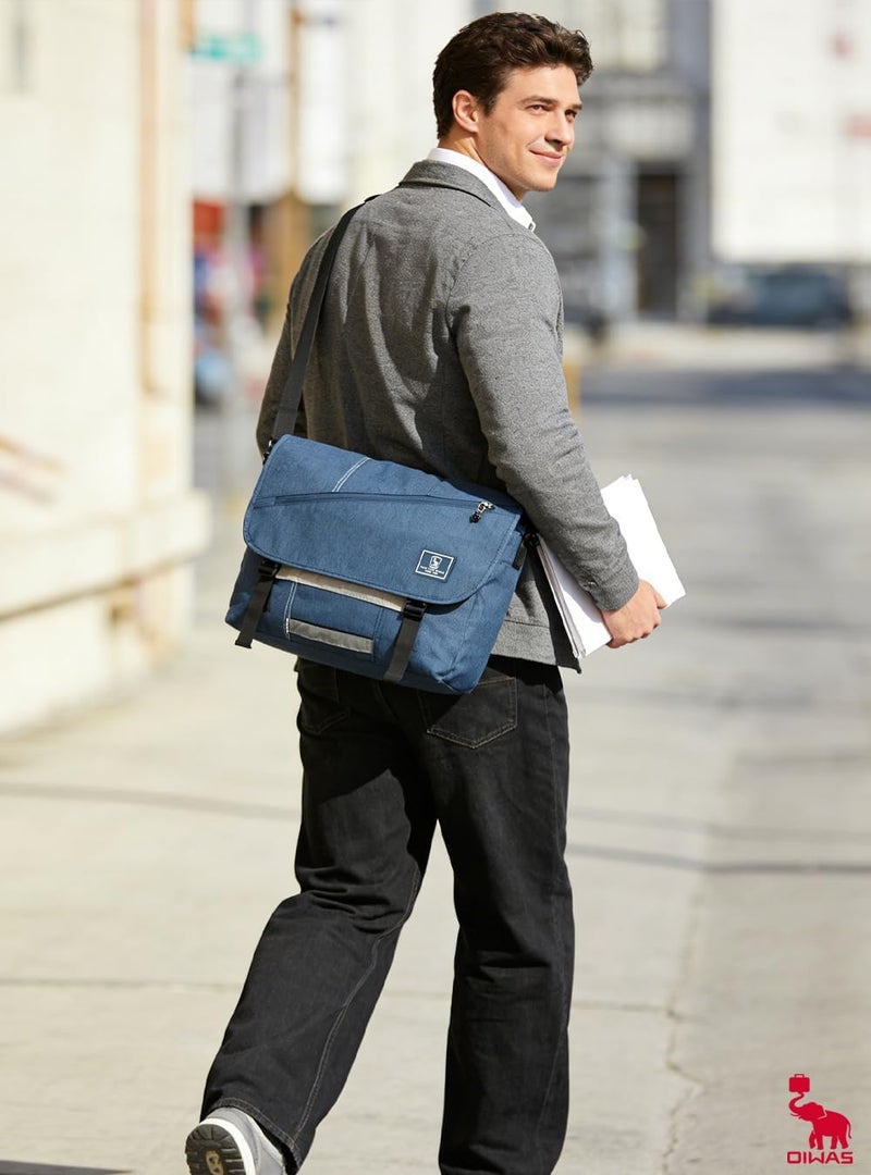 OIWAS Shoulder Bags Men's Large Messenger Bag for 14 15.6 Inch Laptop Men Messenger Bag Women's Work Bag Laptop Bag Briefcase Business Office Uni Travel Everyday - Image 2