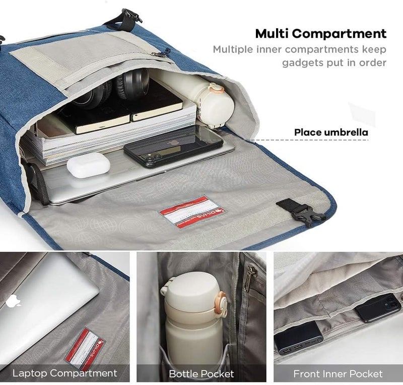 OIWAS Shoulder Bags Men's Large Messenger Bag for 14 15.6 Inch Laptop Men Messenger Bag Women's Work Bag Laptop Bag Briefcase Business Office Uni Travel Everyday - Image 4
