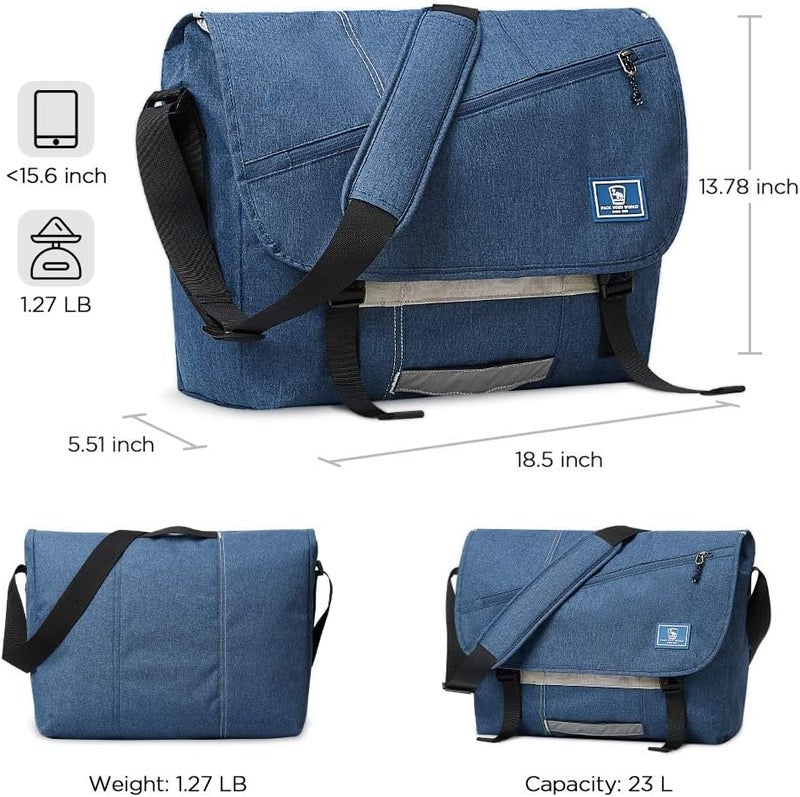 OIWAS Shoulder Bags Men's Large Messenger Bag for 14 15.6 Inch Laptop Men Messenger Bag Women's Work Bag Laptop Bag Briefcase Business Office Uni Travel Everyday - Image 3