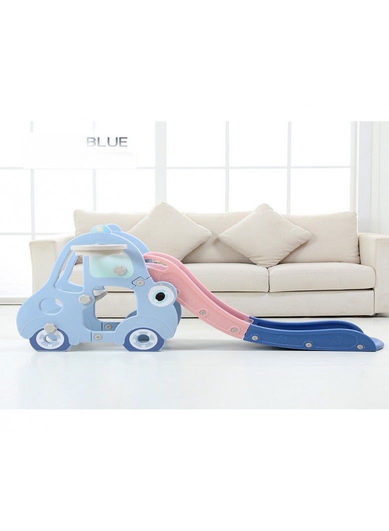 فول جوي زحليقه اطفال 2 في 1 شريحة مع حلقة كرة السلة، زحليقه قابلة للطي للأطفال الصغار الأولاد والبنات المتسلقين، ألعاب داخلية وخارجية - Image 1