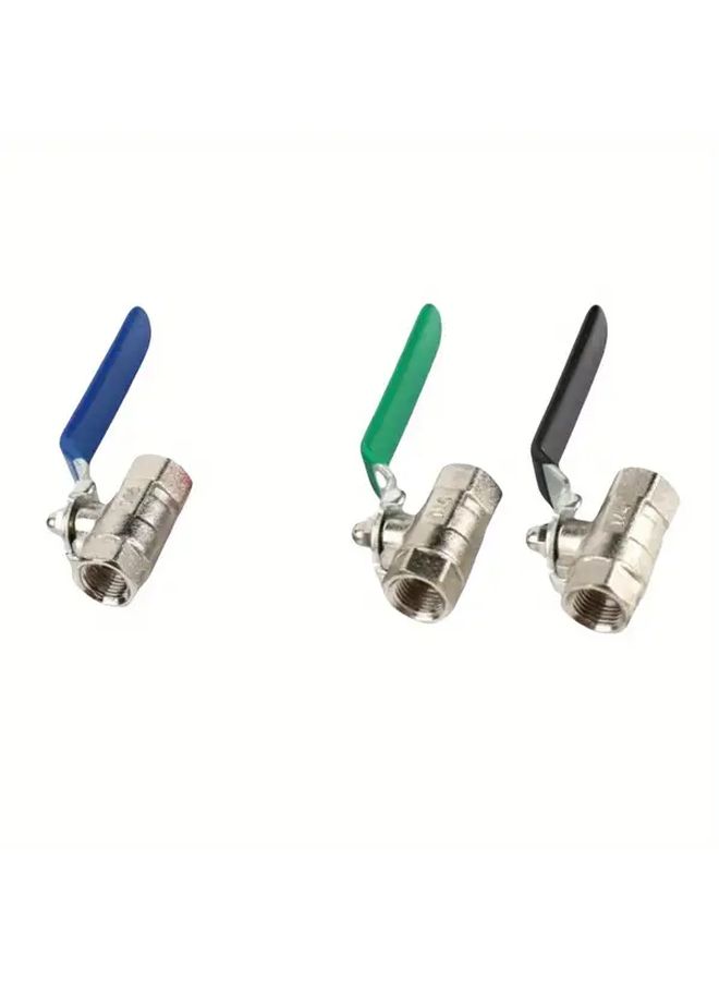 1pc Zinc Alloy Full Port Ball Valve NPT Internal Thread Connection Black Home Industrial Agricultural Plumbing System - Image 1