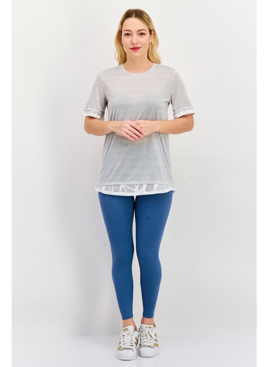 PUMA Women Sportswear Fit Short Sleeve Training Top, Grey  - Image 2