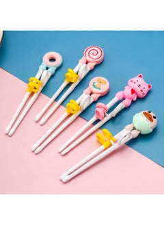 Generic Creative Cartoon Children's Practice Chopsticks Portable Baby Feeding Training Chopsticks Meal Study-Color:Insert Card With Tiger Mouth Chopsticks-pink Unicorn  - Image 2