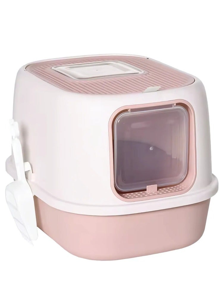 Pado Open Top Cat Litter Box 40*39*52cm-Pink