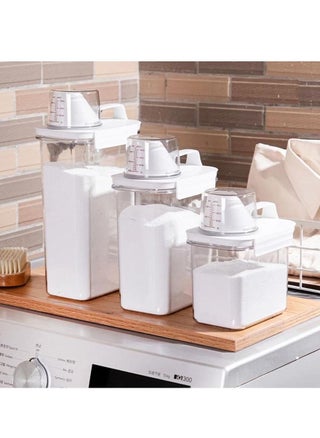 Airtight Laundry Detergent Washing Powder Dispenser with Measuring Cup Storage Tank Storage Box Empty Bucket Laundry Soap Powder  Food Container Multi-Use Laundry Powder Detergent Box -3pcs container - pzsku/Z23BE32F0C5C11BE3E939Z/45/_/1694210127/580863df-515b-4de6-90a4-3991ca1fab1e