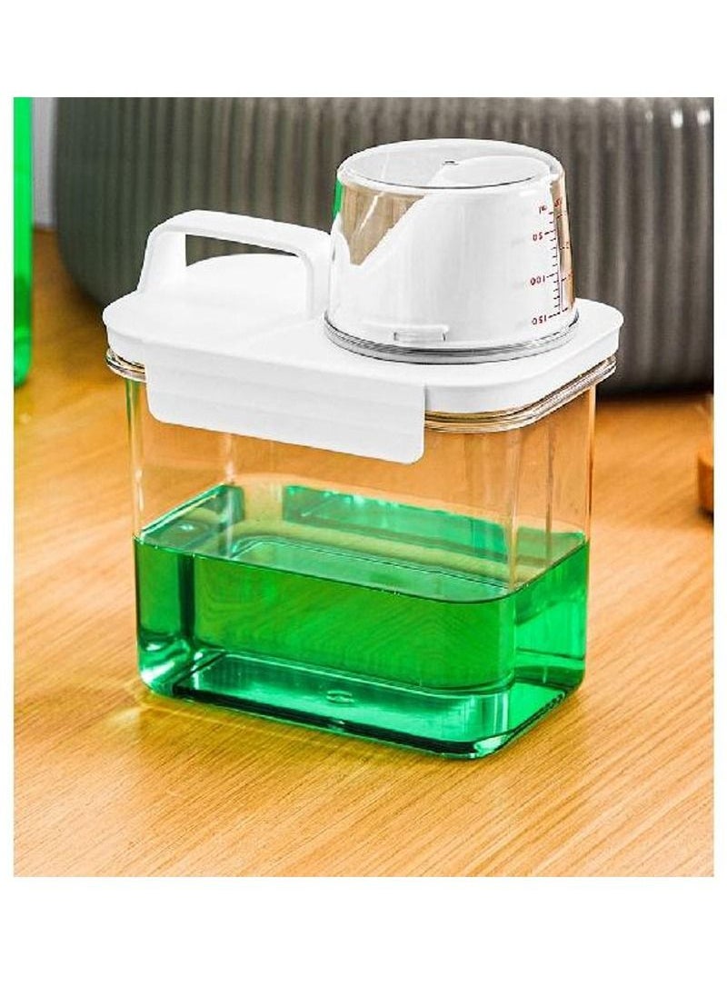 Generic - Airtight Laundry Detergent Washing Powder Dispenser with Measuring Cup Storage Tank Storage Box Empty Bucket Laundry Soap Powder  Food Container Multi-Use Laundry Powder Detergent Box -3pcs container - Image 1