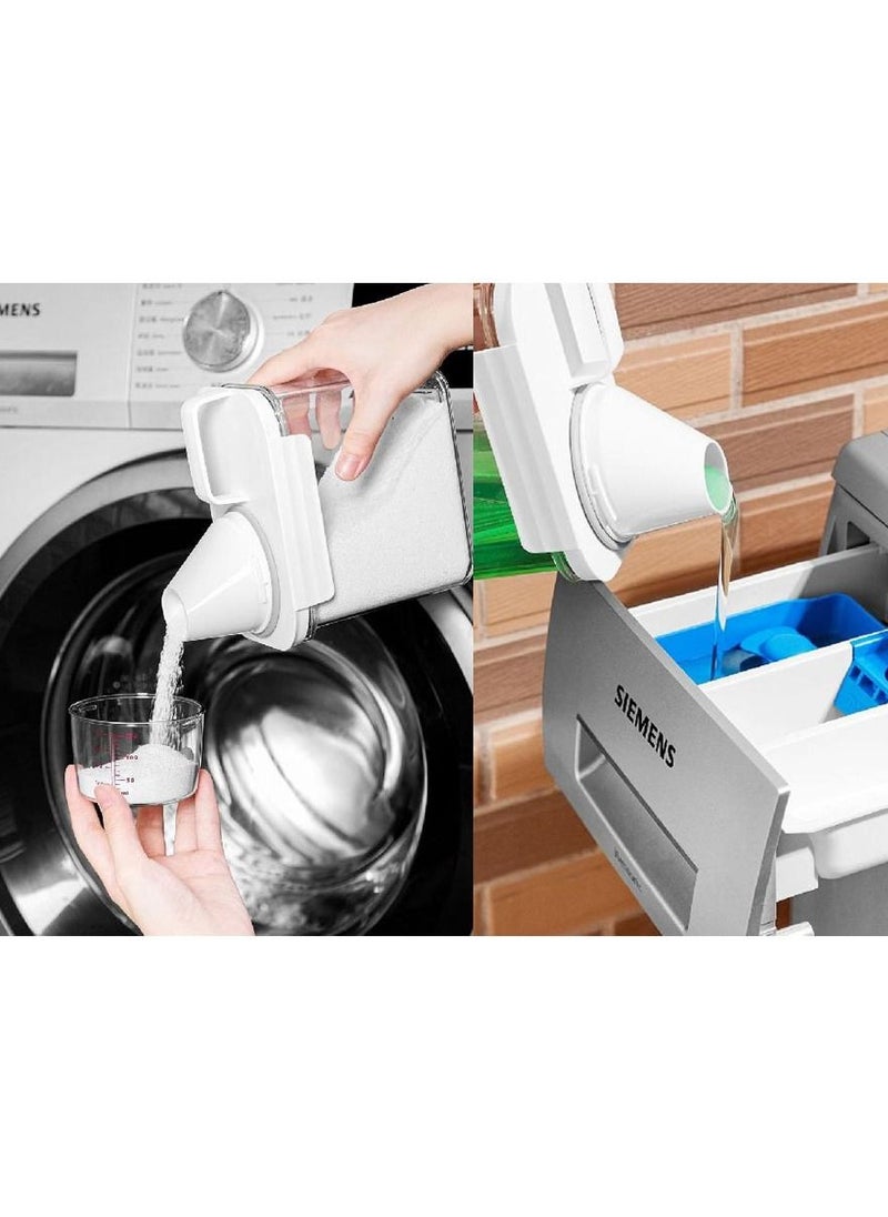 Generic - Airtight Laundry Detergent Washing Powder Dispenser with Measuring Cup Storage Tank Storage Box Empty Bucket Laundry Soap Powder  Food Container Multi-Use Laundry Powder Detergent Box -3pcs container - Image 1