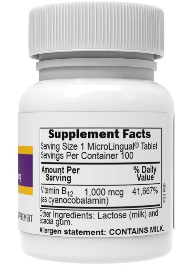 Superior Source Superior Source No Shot Vitamin B-12 Cyanocobalamin 1000 mcg - Vitamin B-12 to Support Energy Production, Brain Health & Overall Wellness - Sublingual Tablets - 100 Dissolvable Tablets  - Image 2
