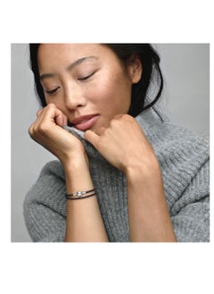 Pandora Violet Pandora Moments Double Black Leather Bracelet  - Image 3
