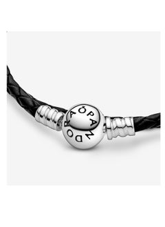 Pandora Violet Pandora Moments Double Black Leather Bracelet  - Image 5