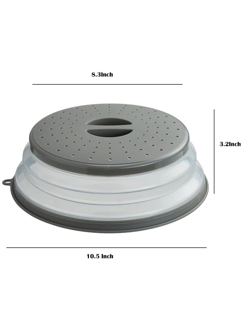 كيلا غطاء تهوية للميكروويف للطعام، واقي من الرذاذ ومصفاة المطبخ للفواكه والخضروات، غطاء طبق الميكروويف مع فتحة خطاف، مناسب للأفران والميكروويف والفرن... - Image 5