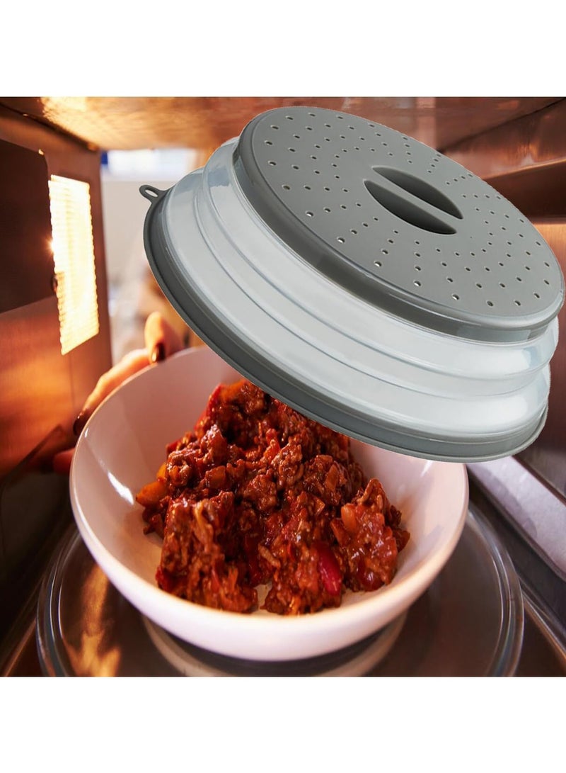 كيلا غطاء تهوية للميكروويف للطعام، واقي من الرذاذ ومصفاة المطبخ للفواكه والخضروات، غطاء طبق الميكروويف مع فتحة خطاف، مناسب للأفران والميكروويف والفرن... - Image 2