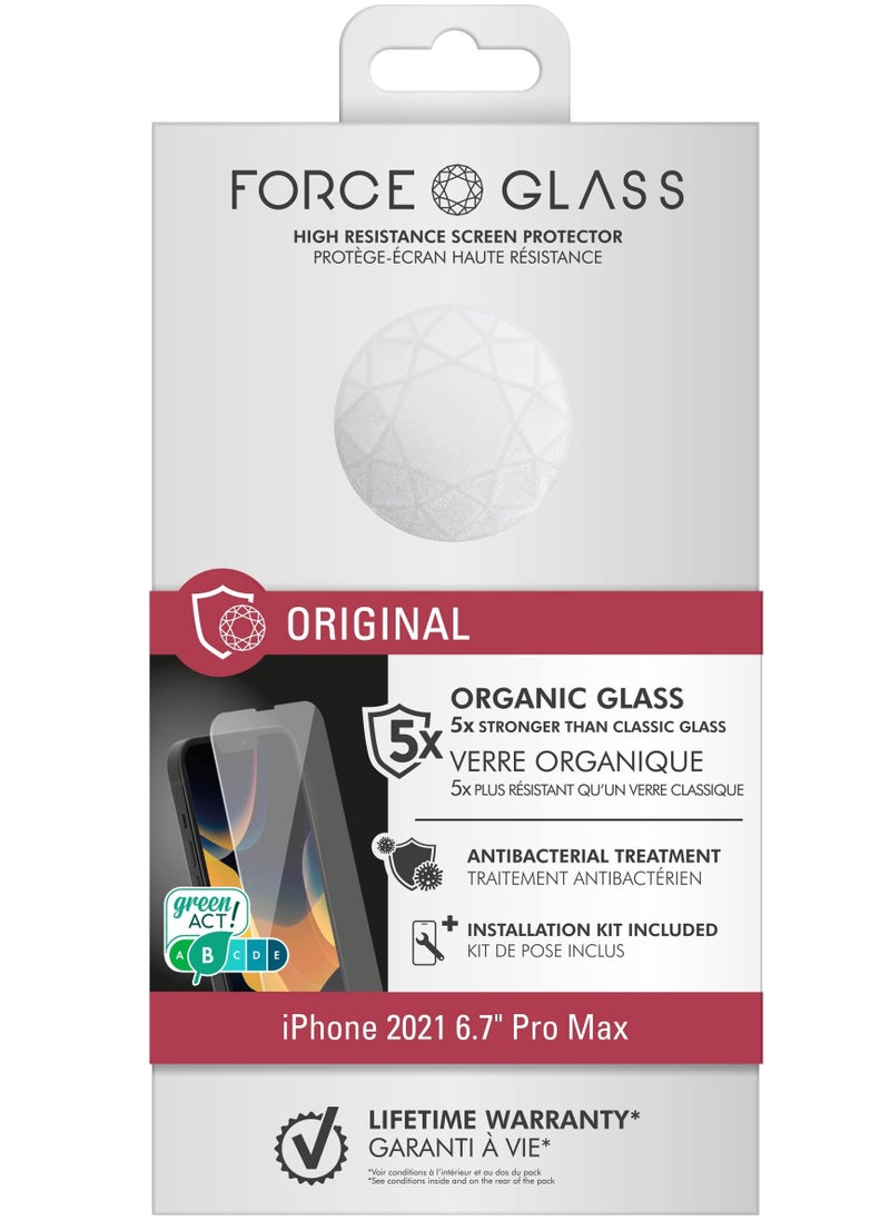FORCE Force Glass iPhone 13 Pro Max  / 14 Plus Flat Original Screen protectors Lifetime Warranty  - Image 1
