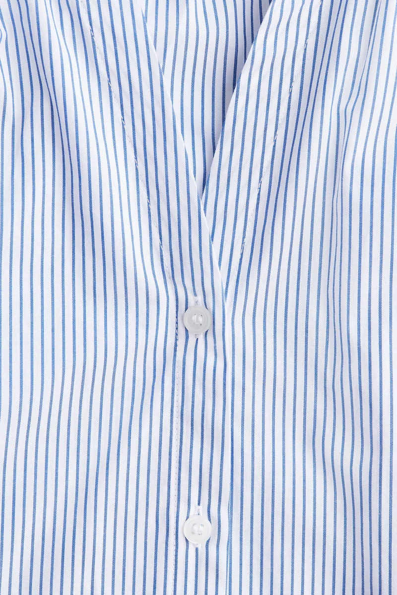 اتش اند ام Balloon-sleeved poplin blouse