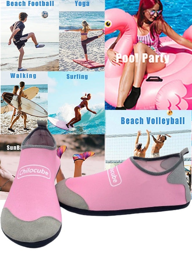 VUCATIN Water Shoes for Men Women Quick-Dry Aqua Socks Slip-on Beach Shoes Swimming Shoes Barefoot Yoga Socks for Sport Beach Swim Surf Yoga Exercise (G)  - Image 1