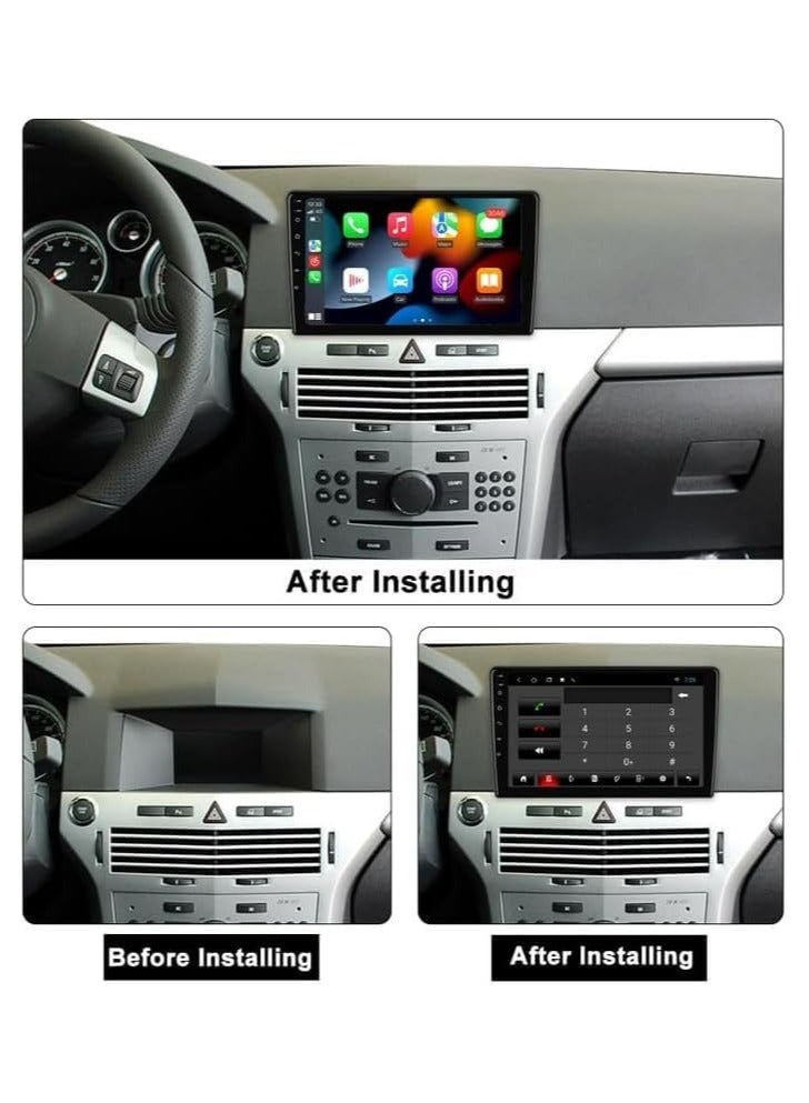 SHEZA STAR Android Car Stereo for Opel Astra H 2006-2014 4GB RAM 32GB ROM Support Carplay, Mirror Link Wi-Fi BT, Radio GPS Navigation, 9 Inch IPS Touch Screen with AHD Camera Included - Image 2